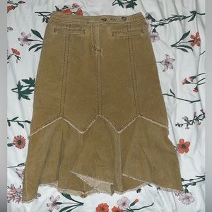 western corduroy flair skirt